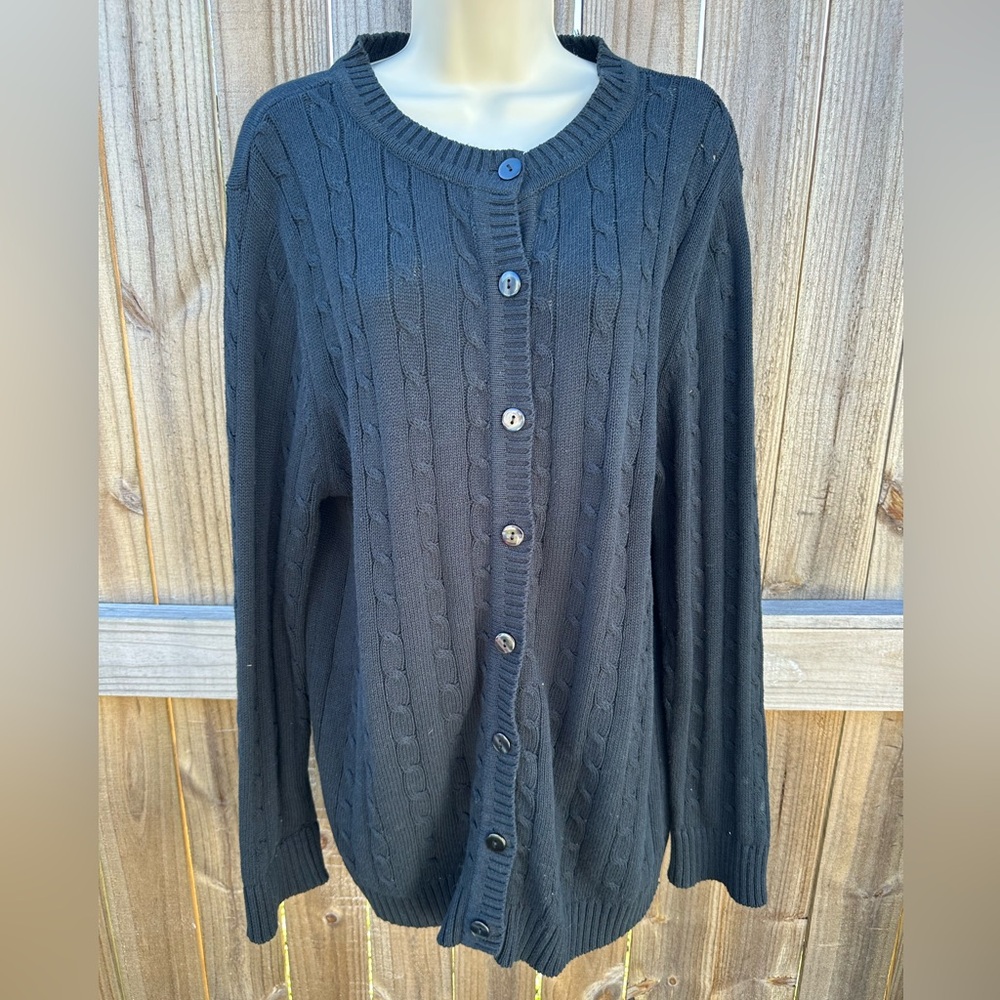 Coldwater Creek (CW Classics) Black Cardigan size large